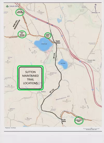 map of trail locations